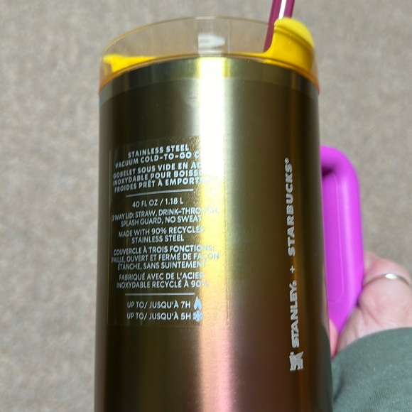 Stanley Starbucks summer 2024 40 oz tumbler 40oz rainbow green purple - Picture 9 of 9